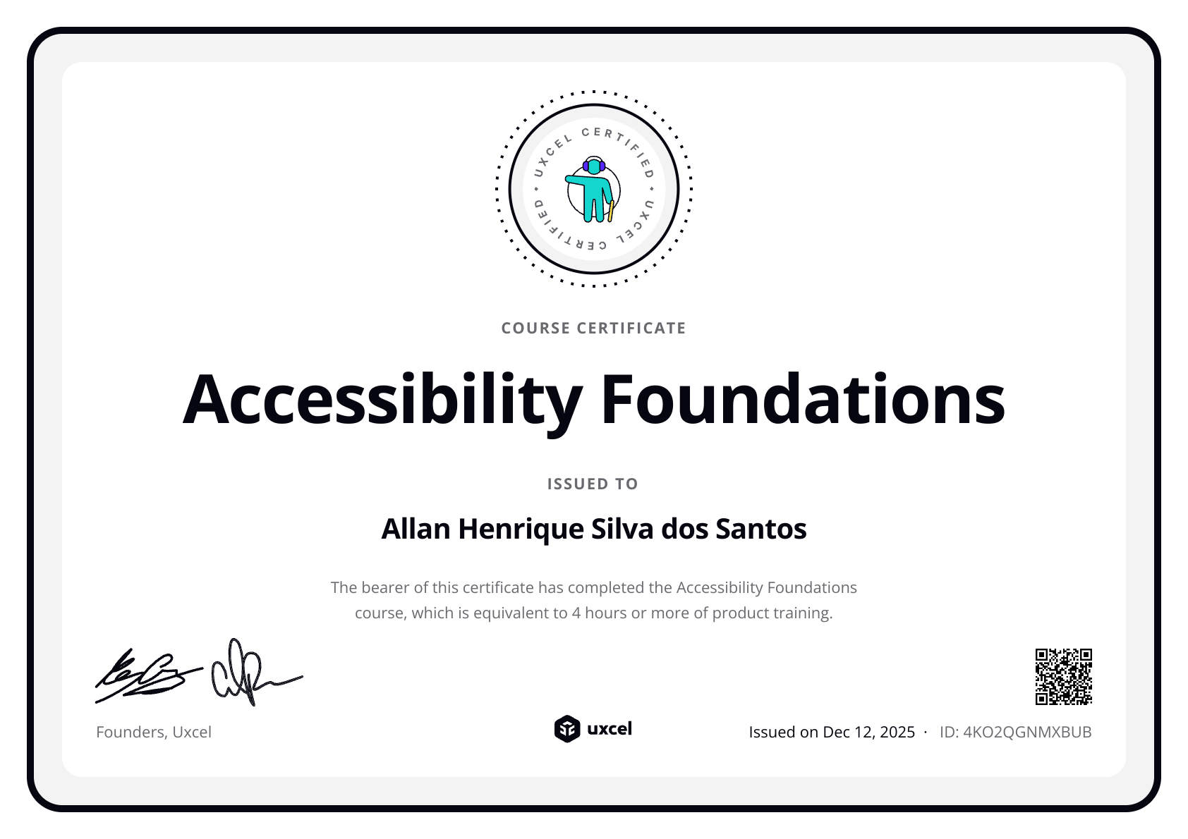 Allan Henrique Silva dos Santos's certificate